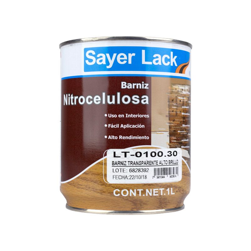 Barniz nitrocelulosa SAYER LT-0100.30 1L