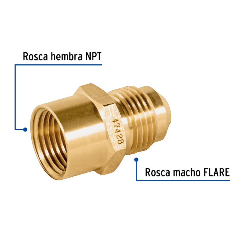 Niple de campana para gas 3/8 x 3/8 (01-0701)