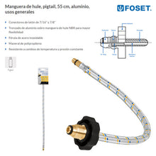 Cargar imagen en el visor de la galería, Manguera Flexible pigtail de aluminio para gas FPIG-55 Foset