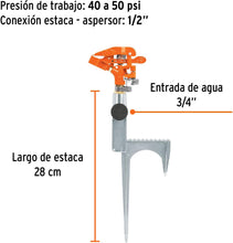 Cargar imagen en el visor de la galería, Aspersor metálico con estaca de escalón ASP-11R (10323) TRUPER