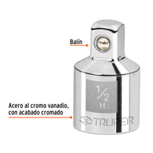 Cargar imagen en el visor de la galería, Adaptador para matraca de cuadro 1/2&quot; a cuadro 3/8&quot;, TRUPER A-5254 (13422)