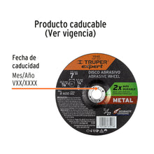 Cargar imagen en el visor de la galería, Disco Tipo 27 de 7&quot; x 6.4 mm desbaste de metal, Expert TRUPER ABT-222 (11545)