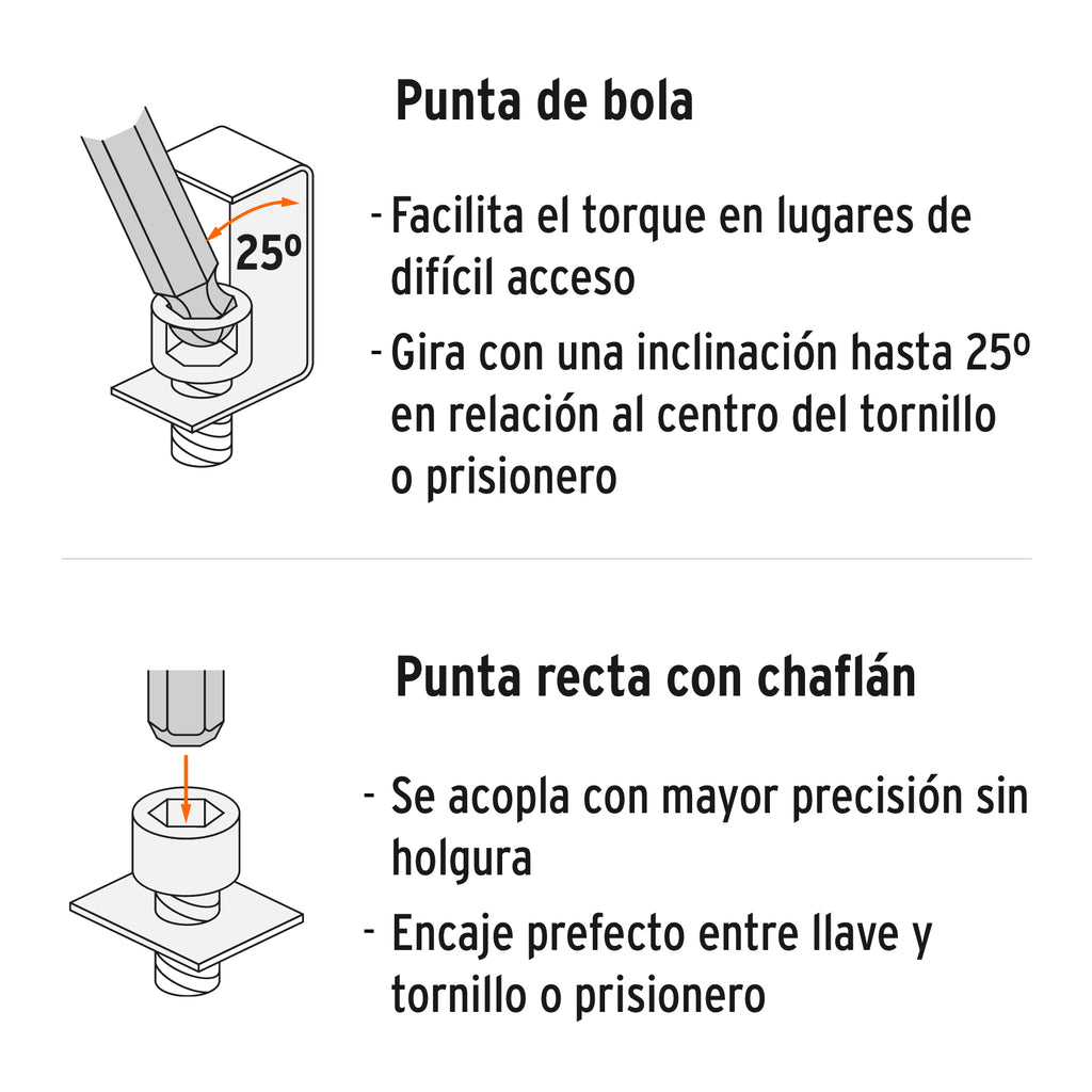 Juego 7 llaves allen largas std punta bola con organizador, TRUPER ALLX-7P (15551)