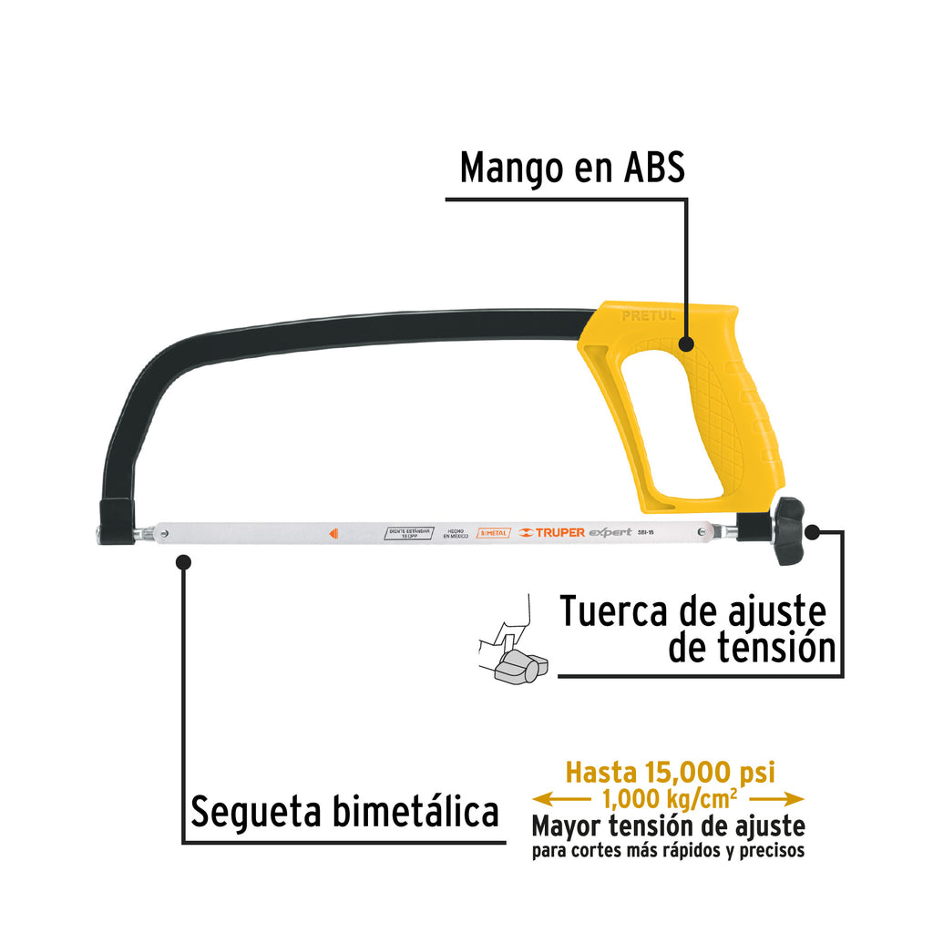 Arco 12" de solera para segueta, PRETUL APS-12 (20017)