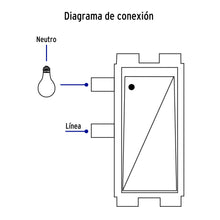 Cargar imagen en el visor de la galería, Interruptor sencillo, línea Italiana, color marfil, VOLTECK APSE-I (48084)