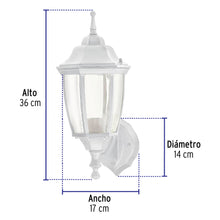 Cargar imagen en el visor de la galería, Lampara tipo farol tradicional soportado p/exterior blanco, VOLTECK ARB-100S (47288)