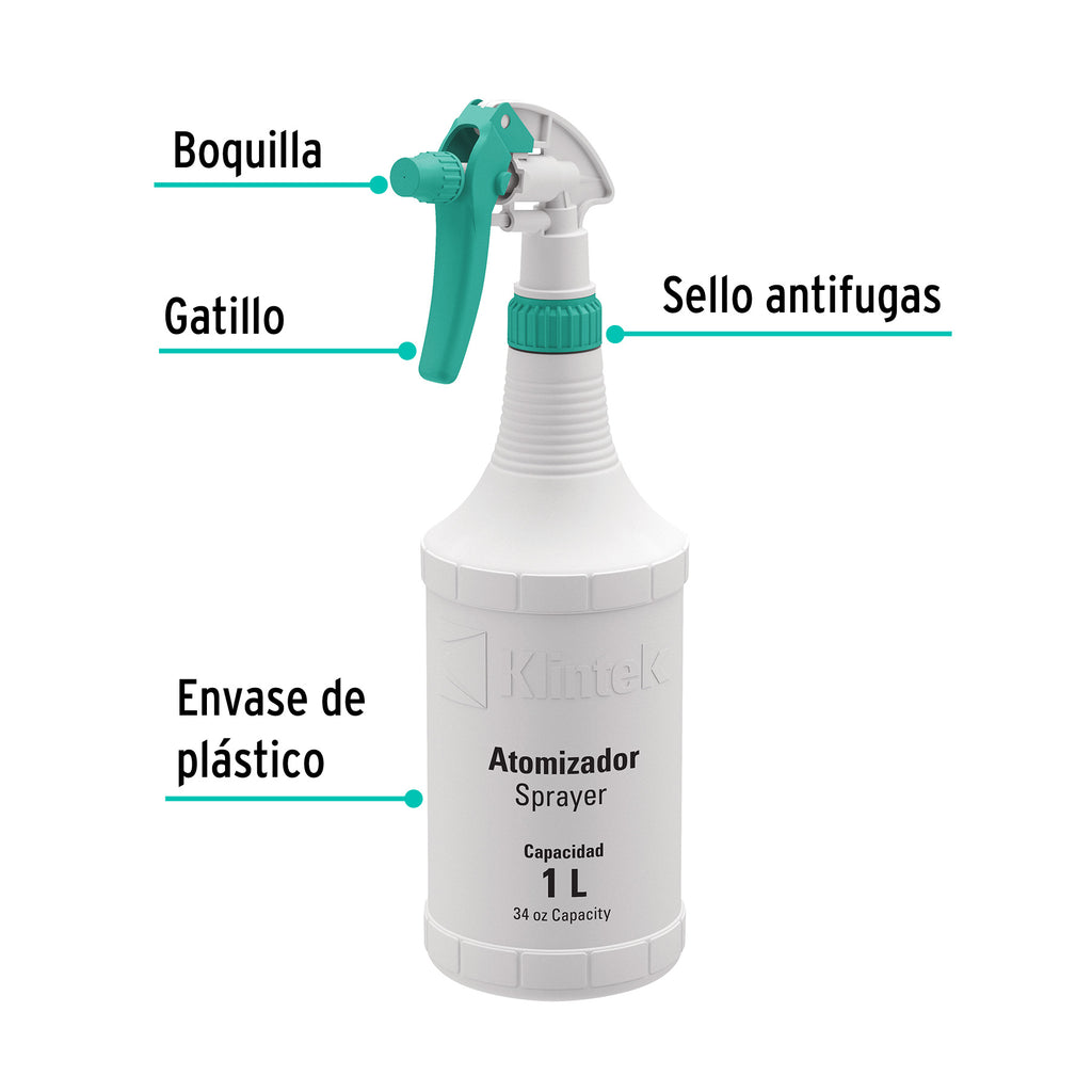 Atomizador de 1 litro, KLINTEK ATO-100 (55938)