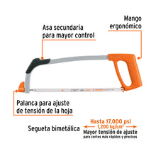 Cargar imagen en el visor de la galería, Arco tubular profesional con segueta ATT-12 (10234) TRUPER