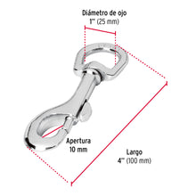 Cargar imagen en el visor de la galería, Bandola de zinc de 1&quot; giratoria, FIERO BDZ-4-1/4 (44033)