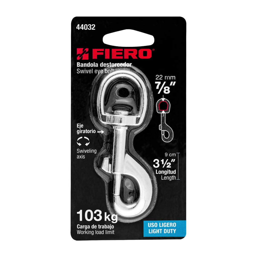 Bandola de zinc de 7/8" giratoria, FIERO BDZ-4 (44032)