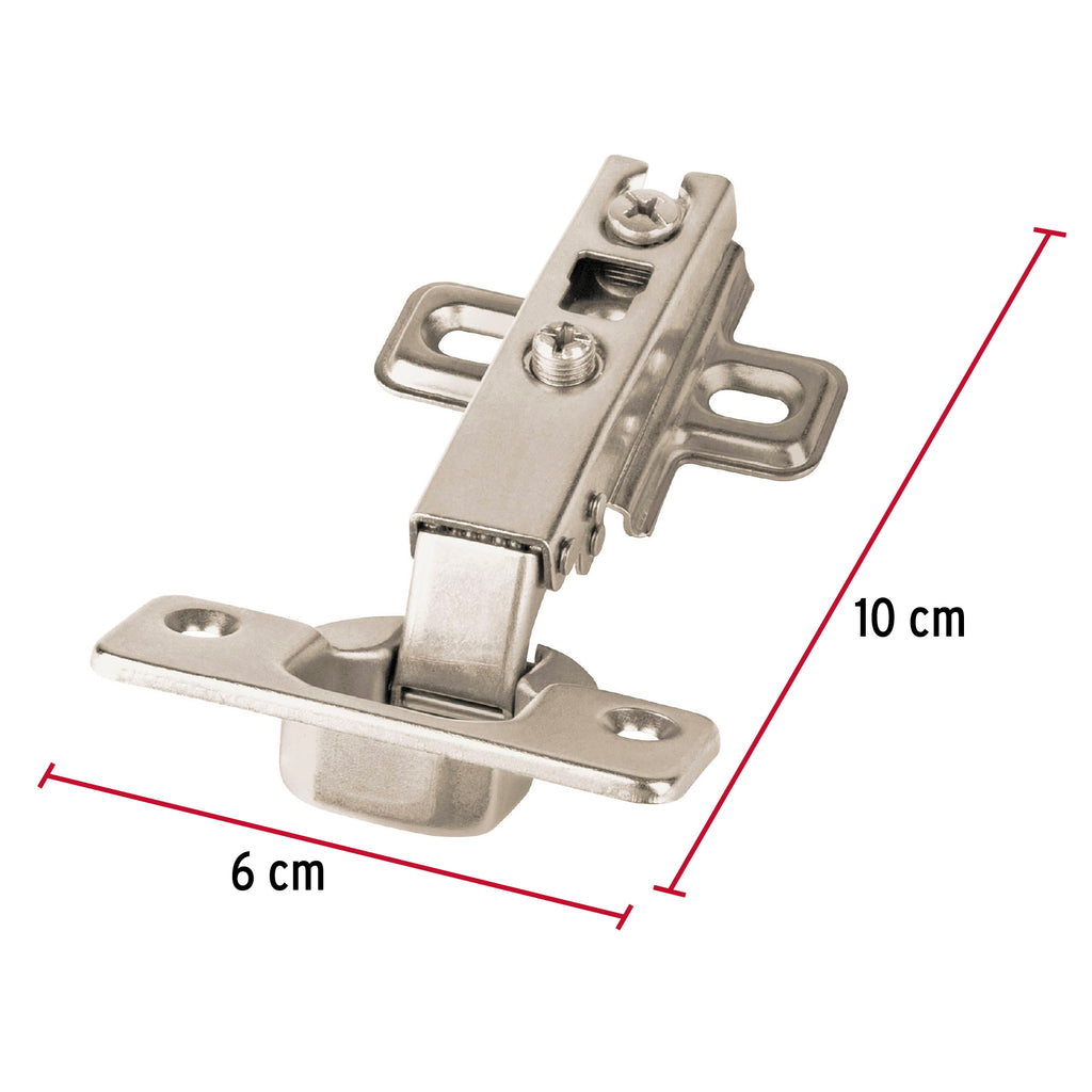 Bisagras bidimensionales de 110°cobertura completa, bolsa con 2pz, HERMEX BIDI-110C (43157)