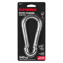 Cargar imagen en el visor de la galería, Bandola mosquetón de acero 1/2&quot;, FIERO BMA-1/2 (44041)