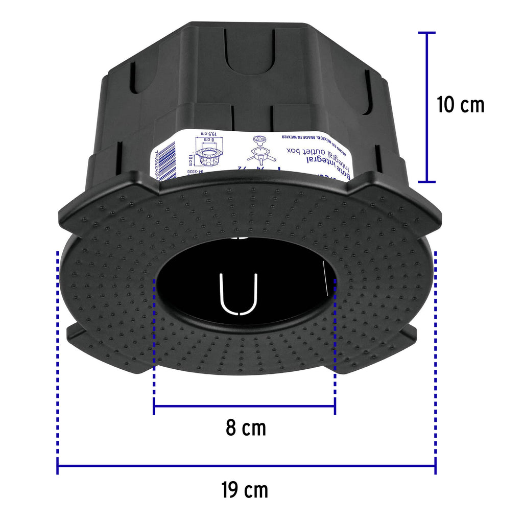 Bote integral de 10 cm, aro interno de 8 cm, VOLTECK BOIN-1008 (48374)