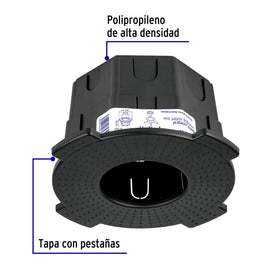 Bote integral de 10 cm, aro interno de 8 cm, VOLTECK BOIN-1008 (48374)