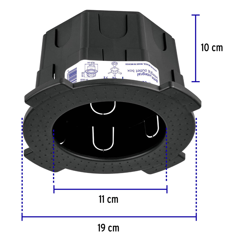 Bote integral de 10 cm, aro interno de 11 cm, VOLTECK BOIN-1011 (48375)