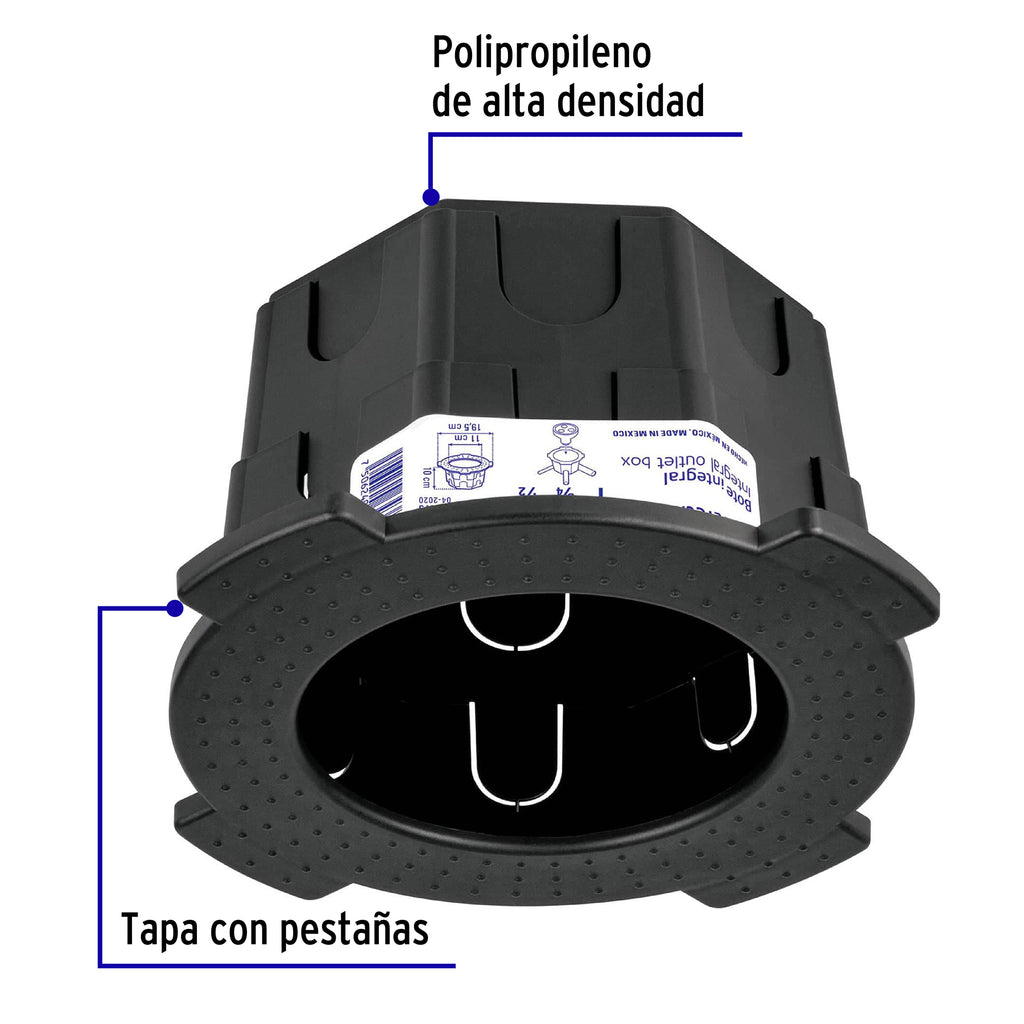 Bote integral de 10 cm, aro interno de 11 cm, VOLTECK BOIN-1011 (48375)