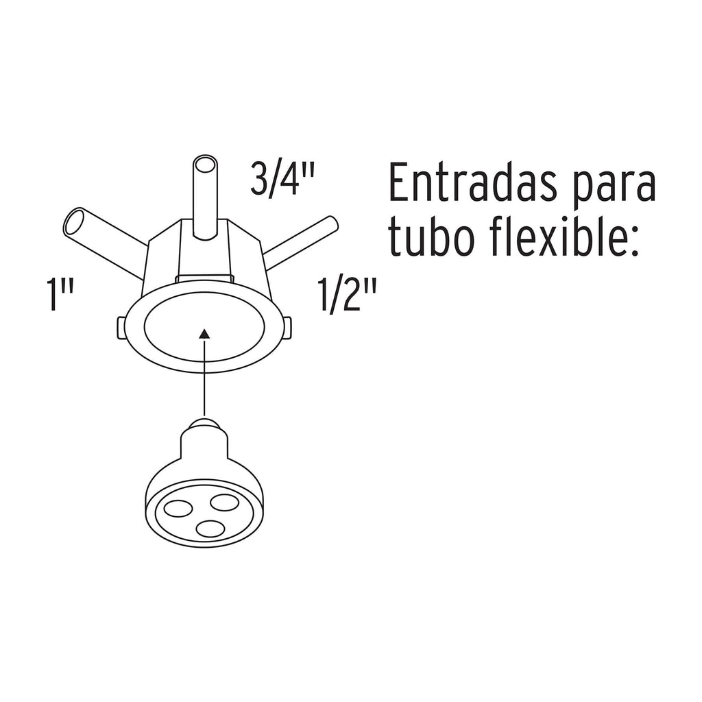 Bote integral de 12 cm, aro interno de 8 cm, VOLTECK BOIN-1208 (48370)