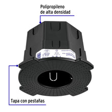 Cargar imagen en el visor de la galería, Bote integral de 12 cm, aro interno de 8 cm, VOLTECK BOIN-1208 (48370)