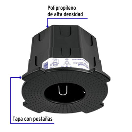 Bote integral de 12 cm, aro interno de 8 cm, VOLTECK BOIN-1208 (48370)
