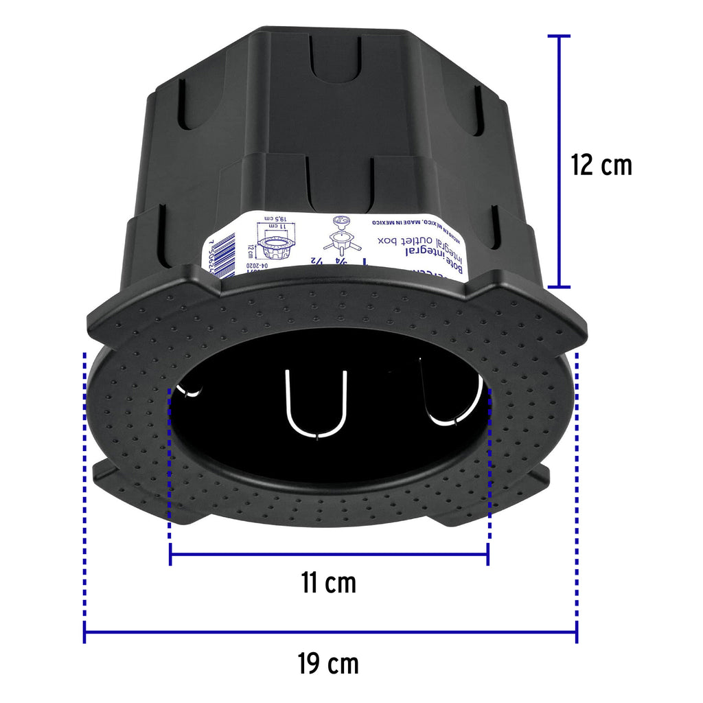 Bote integral de 12 cm, aro interno de 11 cm, VOLTECK BOIN-1211 (48371)