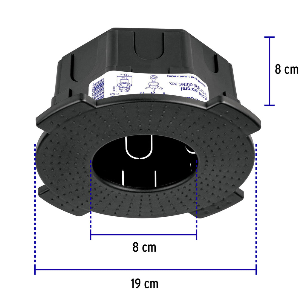 Bote integral de 8 cm, aro interno de 8 cm, VOLTECK (48372)