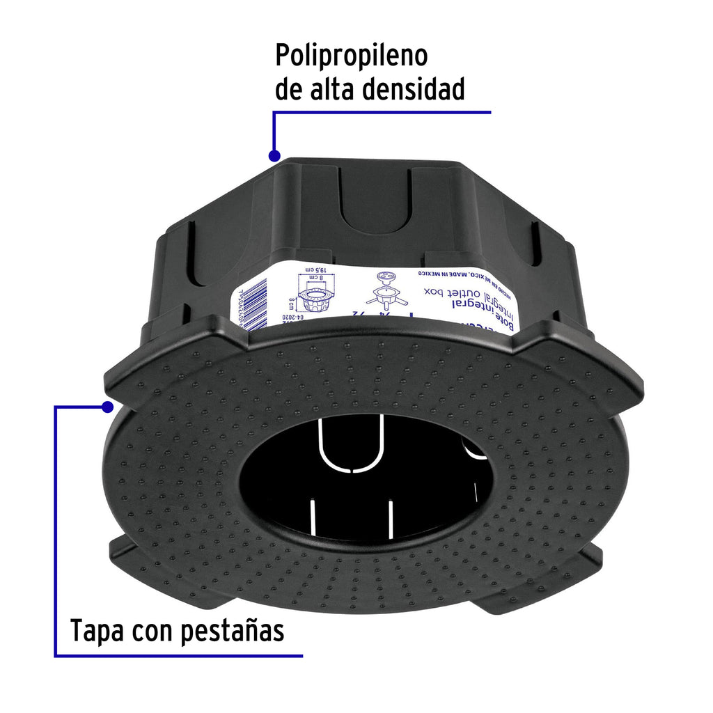 Bote integral de 8 cm, aro interno de 8 cm, VOLTECK (48372)