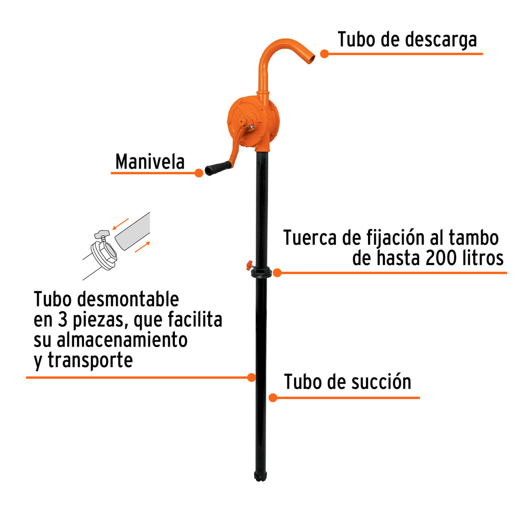 Bomba manual para aceite bomex-25 TRUPER (10067)