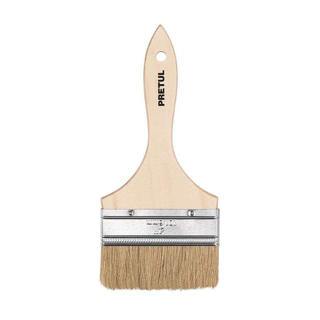 Brocha uso general de 4" con mango de madera, PRETUL BRE-4 (24476)