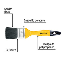 Cargar imagen en el visor de la galería, Brocha uso general de 1-1/2&quot; con mango de plástico, PRETUL BRP-1-1/2 (21525)