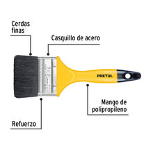 Cargar imagen en el visor de la galería, Brocha uso general de 2-1/2&quot; con mango de plástico, PRETUL BRP-2-1/2 (21527)