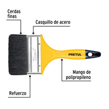 Cargar imagen en el visor de la galería, Brocha uso general de 4&quot; con mango de plástico, PRETUL BRP-4 (21529)