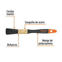 Cargar imagen en el visor de la galería, Brocha TRUPER profesional de 1/2&quot; mango de plástico BRT-1/2X (17849)