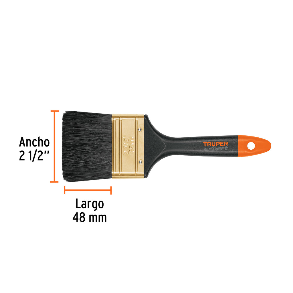 Brocha TRUPER profesional de 2 1/2" mango de plástico BRT-2 1/2X (17863)