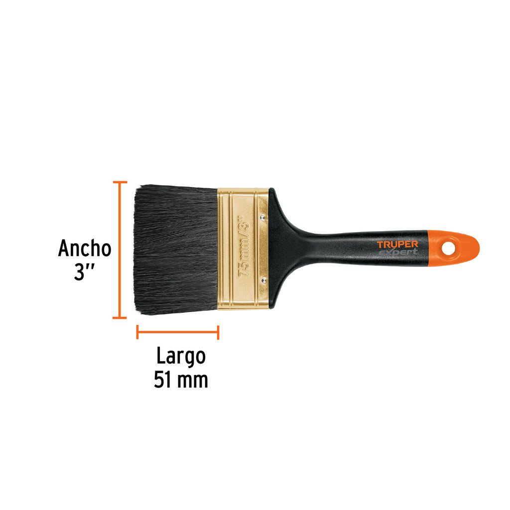 Brocha TRUPER profesional de 3" mango de plástico BRT-3X (17864)