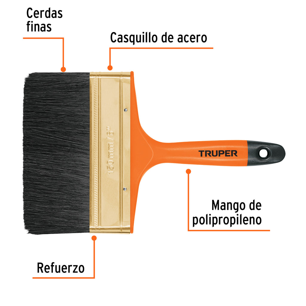 Brocha TRUPER profesional de 6" BRT-6 (14488)