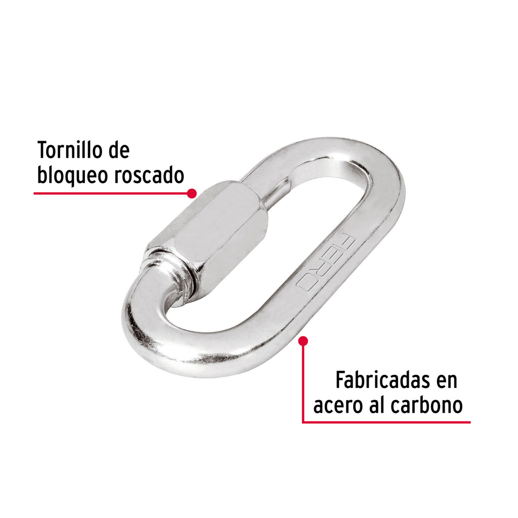 Bandola de acero de 1/2" con seguro, FIERO BSE-1/2 (44025)