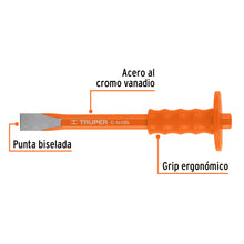 Cargar imagen en el visor de la galería, Cincel de corte frío 1 X 12&quot; con grip, TRUPER C-1X12G (12181)