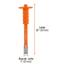 Cargar imagen en el visor de la galería, Cincel de corte frío 1 X 12&quot; con grip, TRUPER C-1X12G (12181)