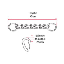 Cargar imagen en el visor de la galería, Collar de entrenamiento para perro, 45 cm, eslabón 2.5 mm, FIERO CACA-25 (44290)