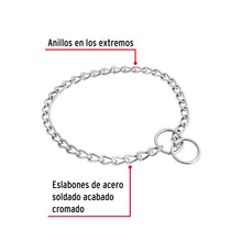 Cargar imagen en el visor de la galería, Collar de entrenamiento para perro, 50 cm, eslabón de 3 mm, FIERO CACA-30 (44291)