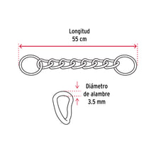 Cargar imagen en el visor de la galería, Collar de entrenamiento para perro, 55 cm, eslabón 3.5 mm FIERO CACA-35 (44292)