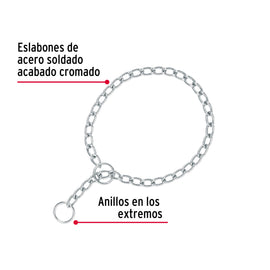 Collar de entrenamiento para perro, 60 cm, eslabón de 4 mm, FIERO CACA-40 (44293)
