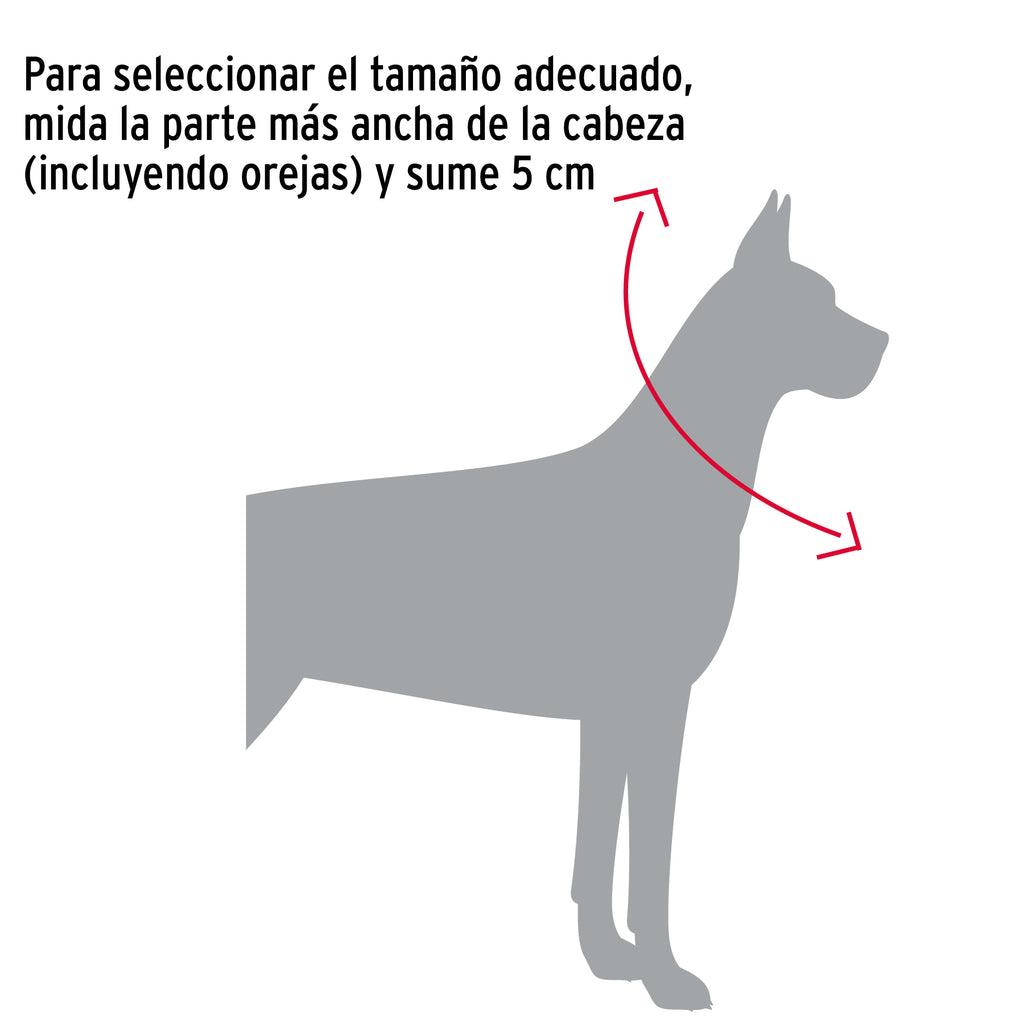 Collar de entrenamiento para perro, 60 cm, eslabón de 4 mm, FIERO CACA-40 (44293)