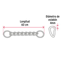 Cargar imagen en el visor de la galería, Collar de entrenamiento para perro, 60 cm, eslabón de 4 mm, FIERO CACA-40 (44293)