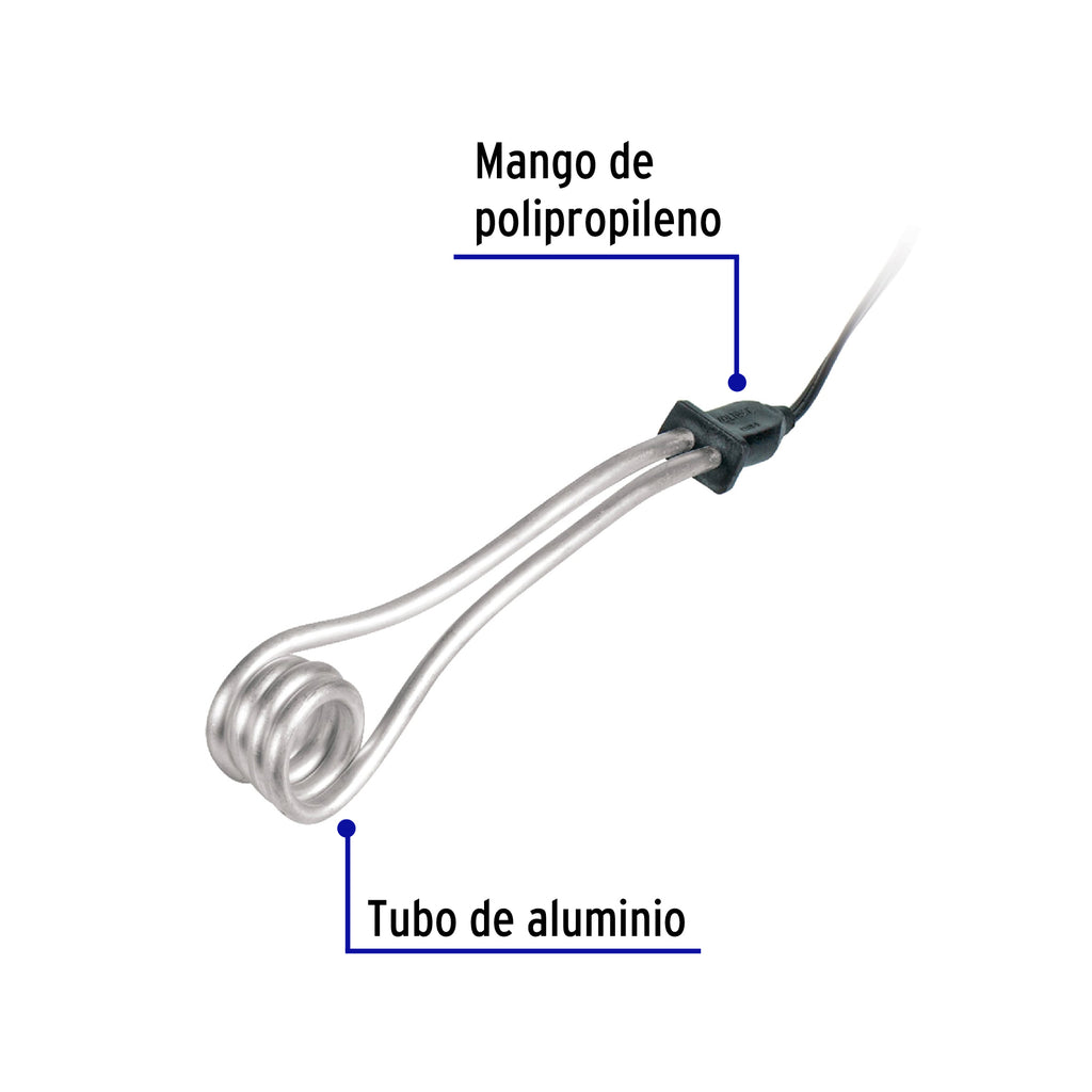 Resistencia calentador de inmersión p/agua #5 de 18 L, 900 W, VOLTECK CAGU- 5 (46307)