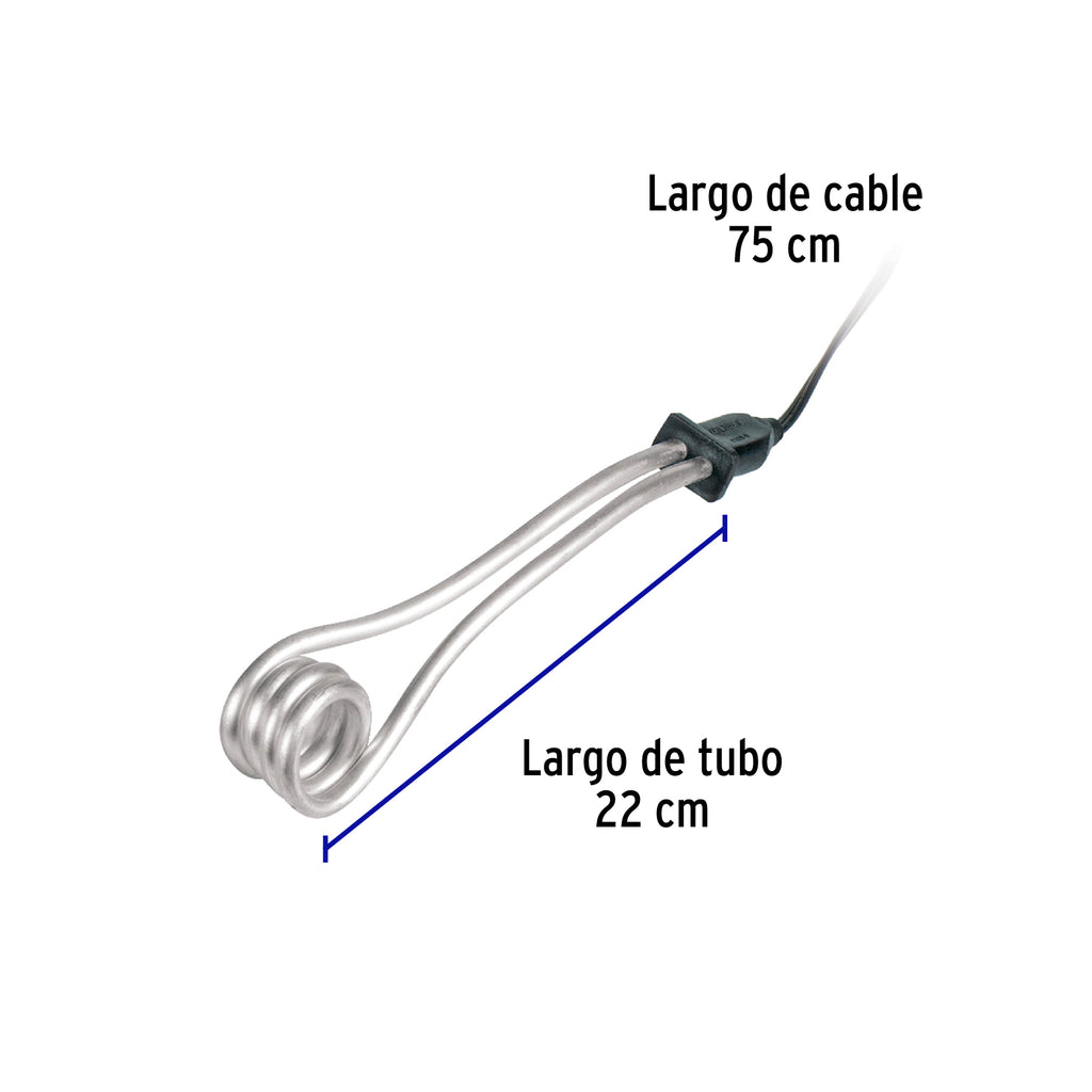 Resistencia calentador de inmersión p/agua #5 de 18 L, 900 W, VOLTECK CAGU- 5 (46307)