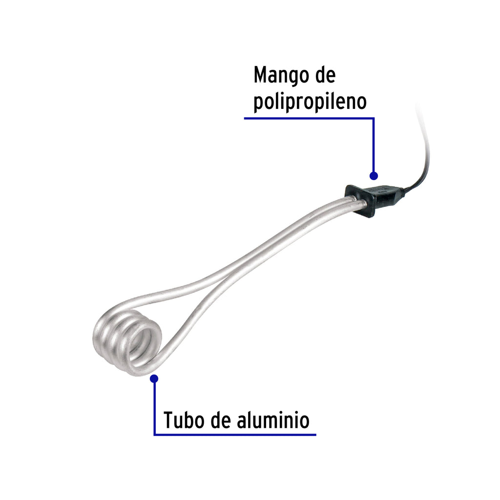 Resistencia calentador de inmersión p/agua #6 de 23 L, 1100 W, VOLTECK CAGU- 6 (46308)