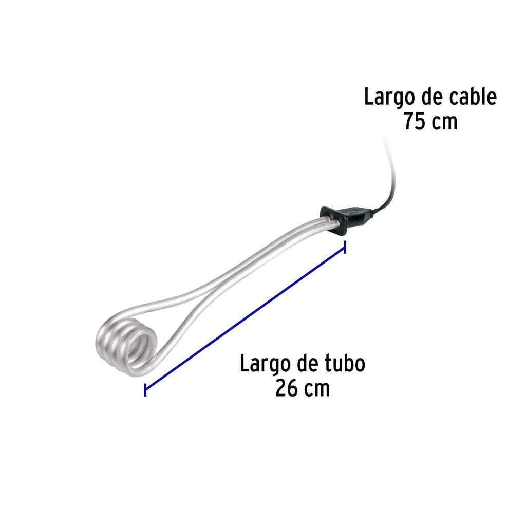 Resistencia calentador de inmersión p/agua #6 de 23 L, 1100 W, VOLTECK CAGU- 6 (46308)