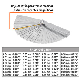 Calibrador de 32 hojas std TRUPER CAL-32 (14397)