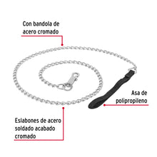 Cargar imagen en el visor de la galería, Correa de 1.2 m de paseo para perro, eslabón 2.5 mm, FIERO CAPE-25 (44281)